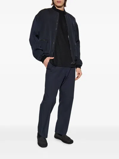 Giorgio Armani Bomberjacke Aus Twill In Blue