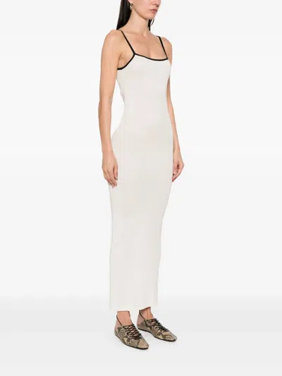 Aya Muse Jersey Midi Dress In White
