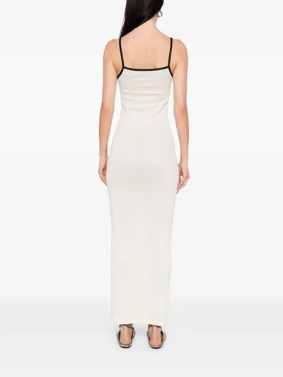 Aya Muse Jersey Midi Dress In White