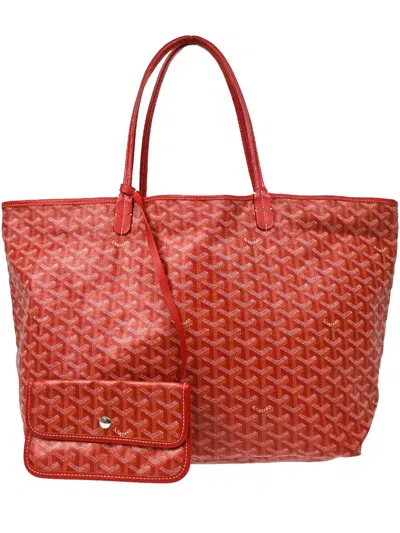 Pre-owned Goyard 2018 St. Louis Gm Tote Bag In Red