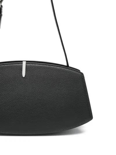 Savette Leather Shoulder Bag In Black