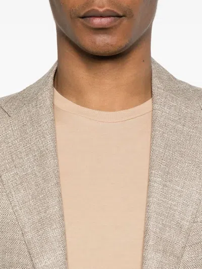 Roberto Collina Raw-cut-edge T-shirt In Neutrals