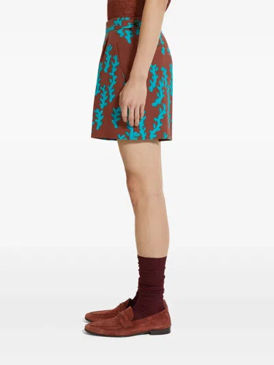 Zegna Oasi Lino Regular Fit Linen Shorts In Brown