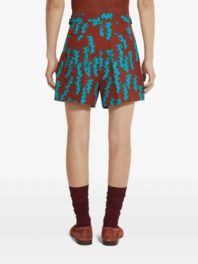 Zegna Oasi Lino Regular Fit Linen Shorts In Brown