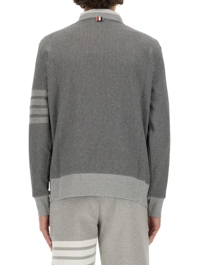Thom Browne Grey Cotton Blend Sweatshirt In Med Grey