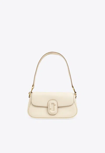 Marc Jacobs Large Clover Leather Shoulder Bag In Cream
