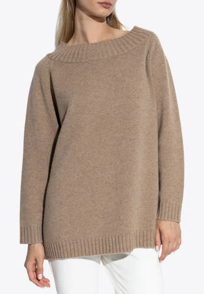 Max Mara Radames Wool And Cashmere Sweater In Neutral