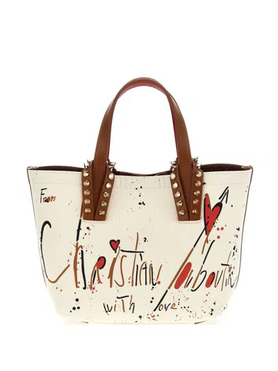 Christian Louboutin Small Cabata Shopping Bag In Beige