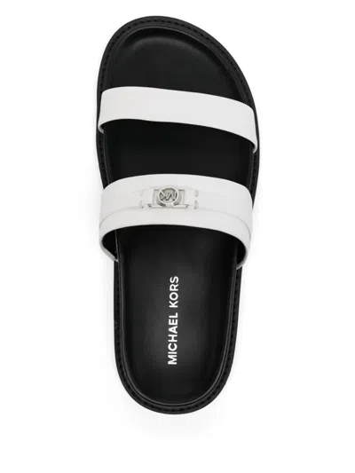 Michael Kors Mandy Leather Sandal In White