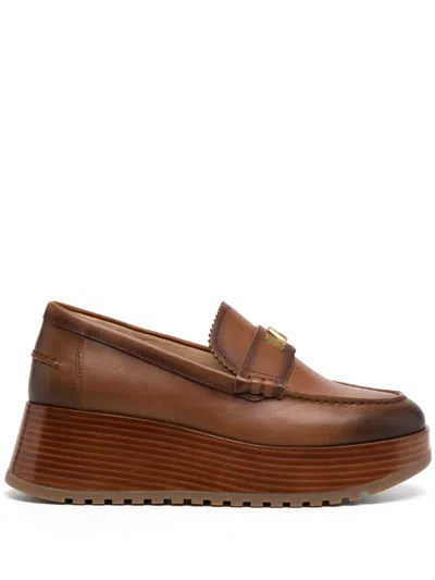 Michael Kors Indy Burnished Loafer In Brown