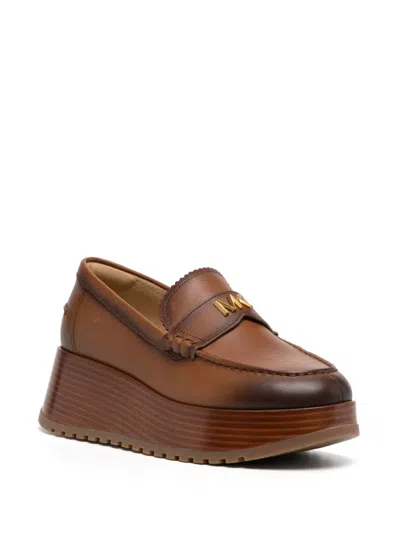 Michael Kors Indy Burnished Loafer In Brown