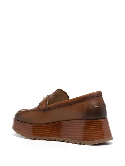 Michael Kors Indy Burnished Loafer In Brown