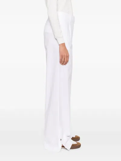 Iceberg Trousers With Concealed Fastening And Functional Pockets In White