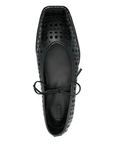 Alohas Sway Slit Ballet Flats In Black