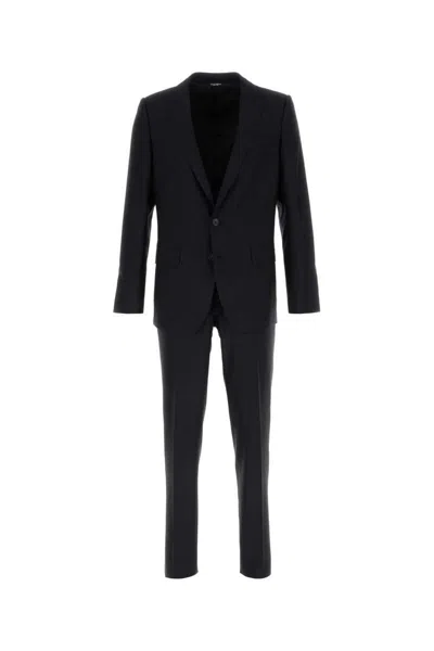 Dolce & Gabbana Navy Blue Light Wool Martini Suit In Blue