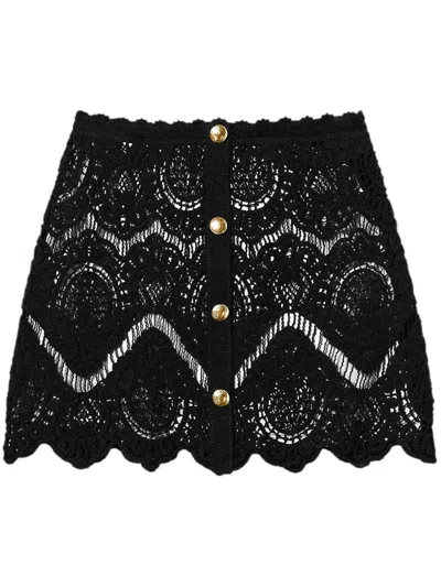 Twinset Twin-set Black Cotton Clothing Skirts In Black