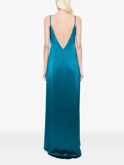 Kiki De Montparnasse Soie Gown In Blue