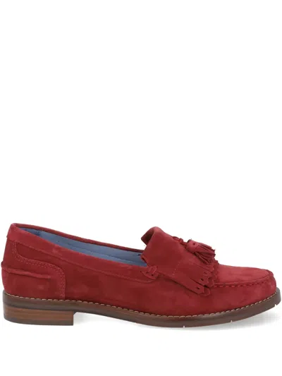 Blue Bird Shoes Fringe-detail Loafers In Red