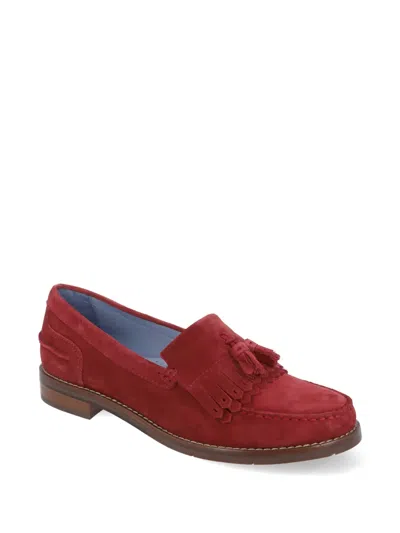 Blue Bird Shoes Fringe-detail Loafers In Red
