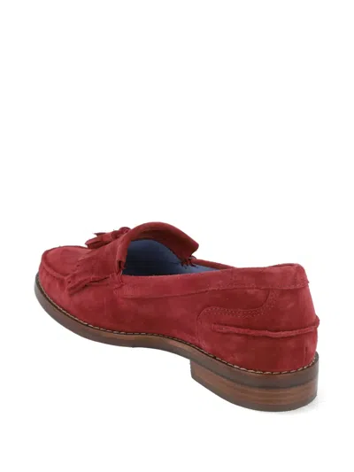 Blue Bird Shoes Fringe-detail Loafers In Red