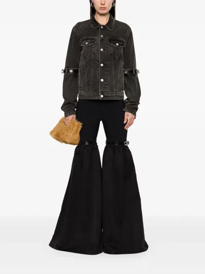 Coperni Flared Trousers With Fitted Upper In Black