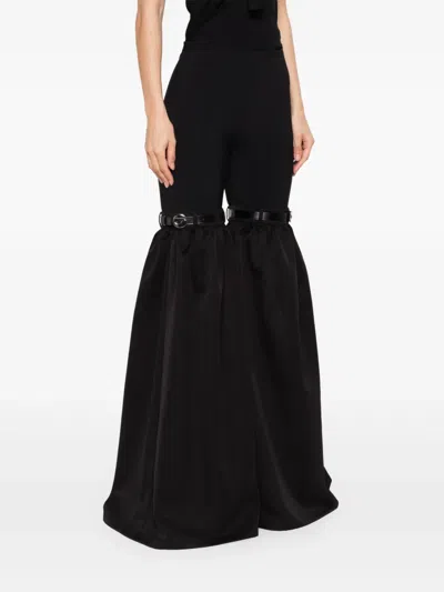 Coperni Flared Trousers With Fitted Upper In Black