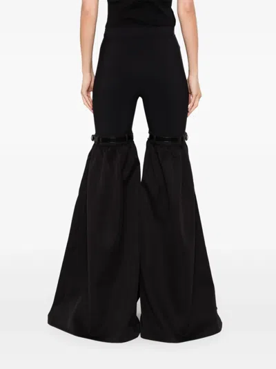 Coperni Flared Trousers With Fitted Upper In Black