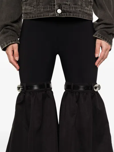 Coperni Flared Trousers With Fitted Upper In Black