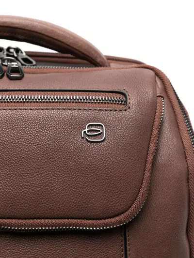Piquadro Personalizable Laptop 15,6" Backpack In Brown