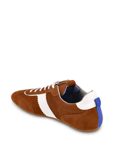 Blue Bird Shoes Suede Lace-up Sneakers In Brown