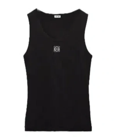 Loewe Anagram Tank Top In Cotton In Black