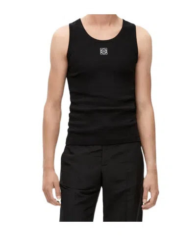 Loewe Anagram Tank Top In Cotton In Black