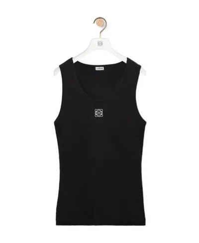 Loewe Anagram Tank Top In Cotton In Black