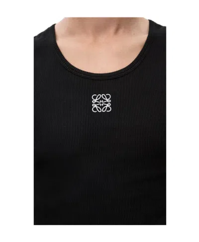 Loewe Anagram Tank Top In Cotton In Black