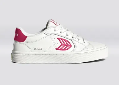 Cariuma Salvas White Leather Jazzy Pink Logo Sneaker Men In White