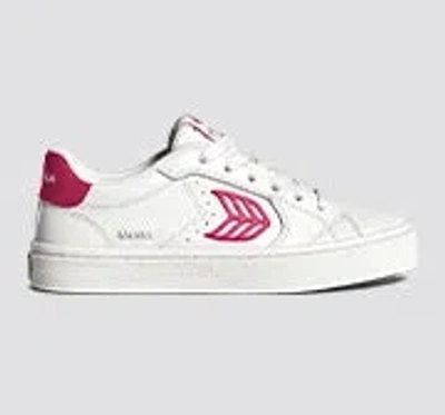 Cariuma Salvas White Leather Jazzy Pink Logo Sneaker Men In White