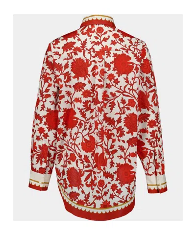 La Doublej + Orlebar Brown Better Than Your Boyfriend's Printed Cotton-poplin Shirt In Red
