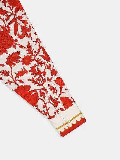 La Doublej + Orlebar Brown Better Than Your Boyfriend's Printed Cotton-poplin Shirt In Red