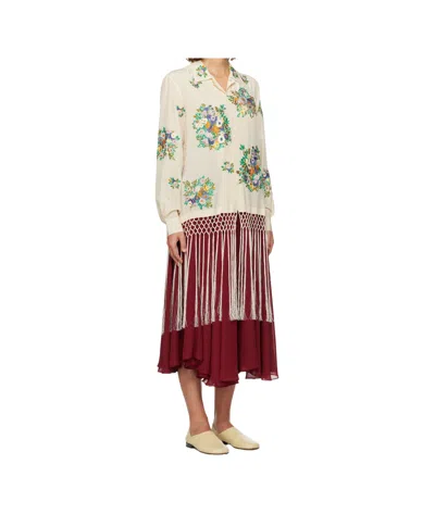 Bode Flower Language Shirt In Beige/multicolor