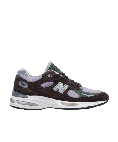 New Balance Suede And Mesh Panel Sneakers In Black
