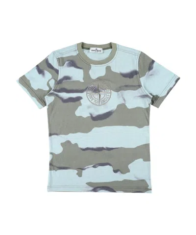 Stone Island Tee Camo In Sky Color