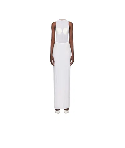 Jean Paul Gaultier Conical Maxi Dress In White