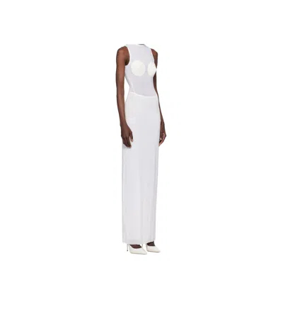 Shop Jean Paul Gaultier Conical Maxi Dress In White