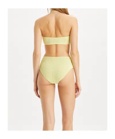 Tory Burch Shirred Bandeau Bikini Top In Lumen