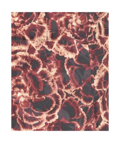 Dries Van Noten Floral Pattern Wide-leg Viscose Trousers In Purple