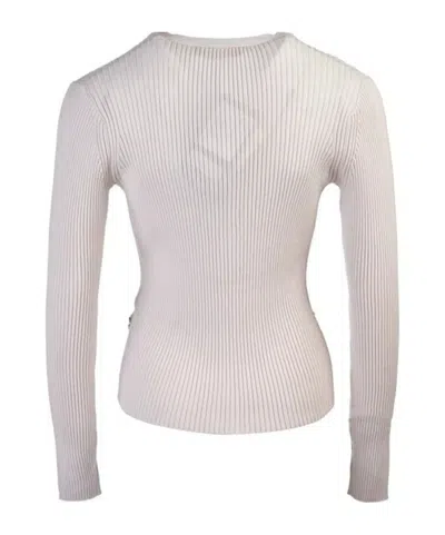 Max Mara V-neck Long-sleeved Sweater In White