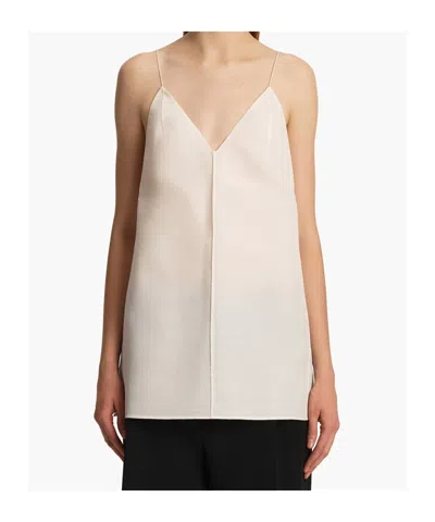 Khaite Talsie Silk Blend Camisole Top In White