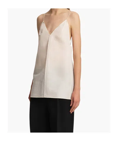 Khaite Talsie Silk Blend Camisole Top In White