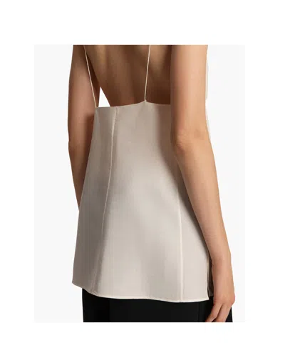 Khaite Talsie Silk Blend Camisole Top In White