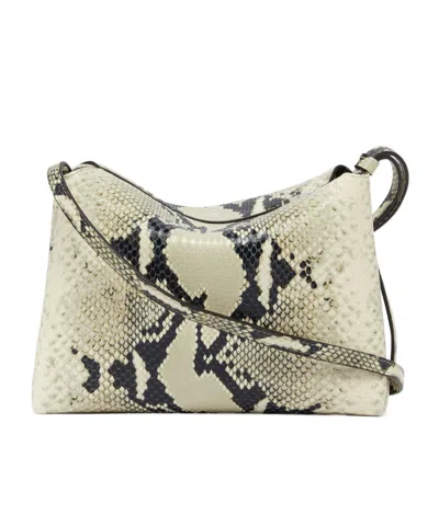 Khaite Bobbi Python Embossed Shoulder Bag In Nude